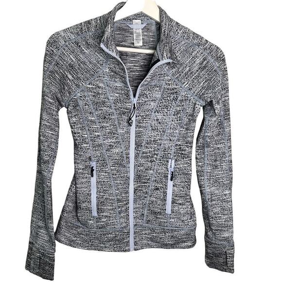 Ivivva Logo Long Sleeve Full Zip Track Jacket Heather Gray Girls 12 - Picture 1 of 7